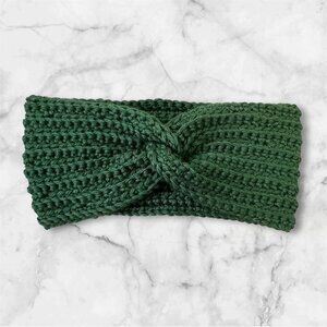 Headband Crochet X-Twist for Adults Medium Size Dark Sage Brand New Handmade
